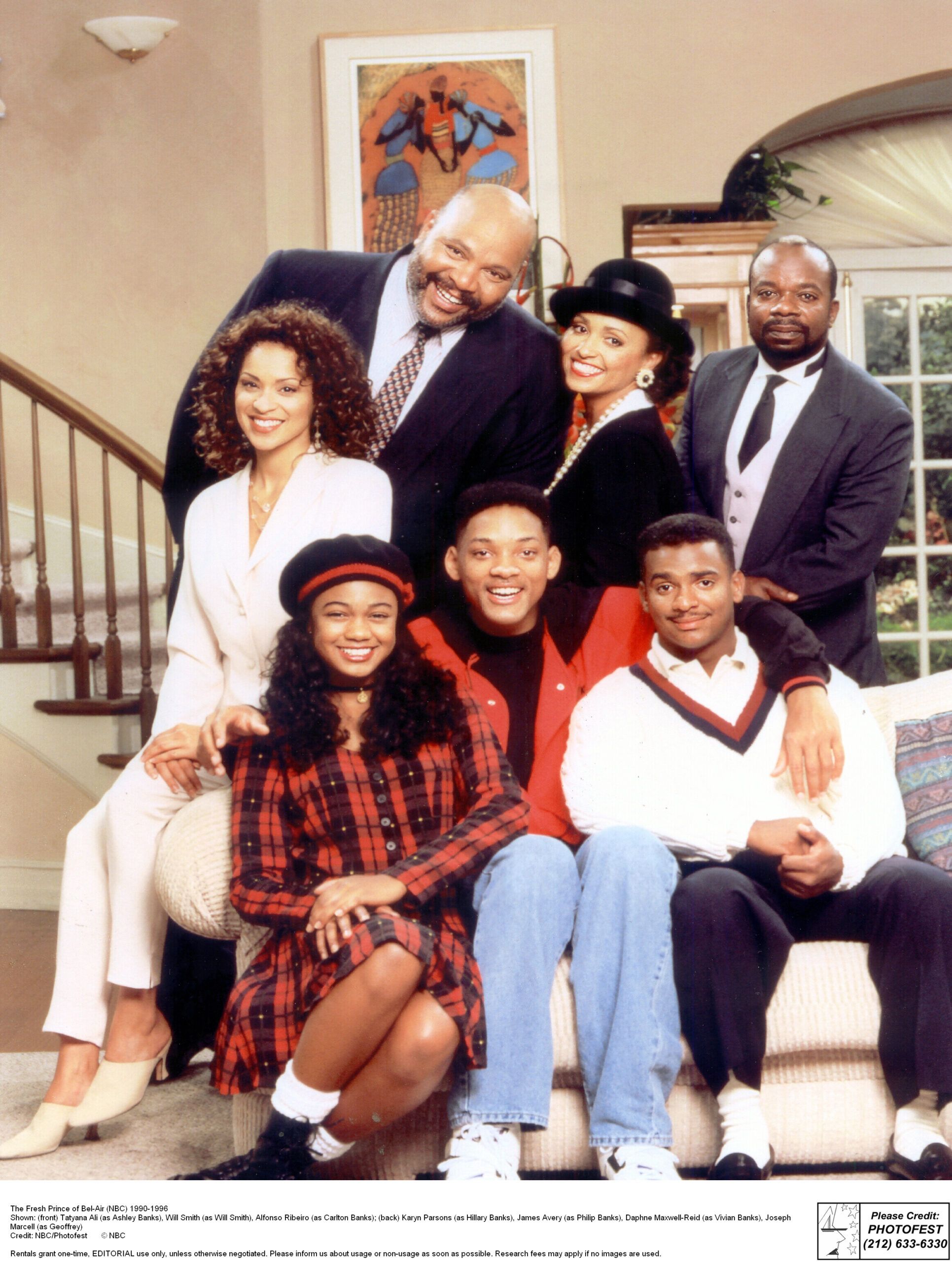 James Avery (top left) as Philip Banks on Fresh Prince of Bel-Air