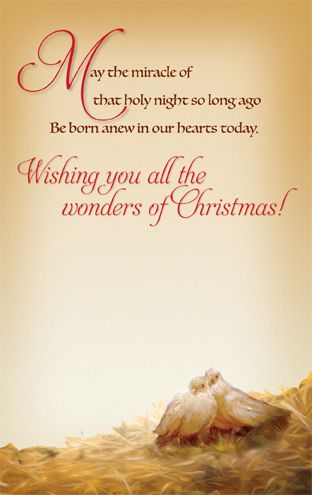 Guideposts: May the miracle of that holy night so long ago be born anew in our hearts today. Wishing you all the wonders of Christmas!
