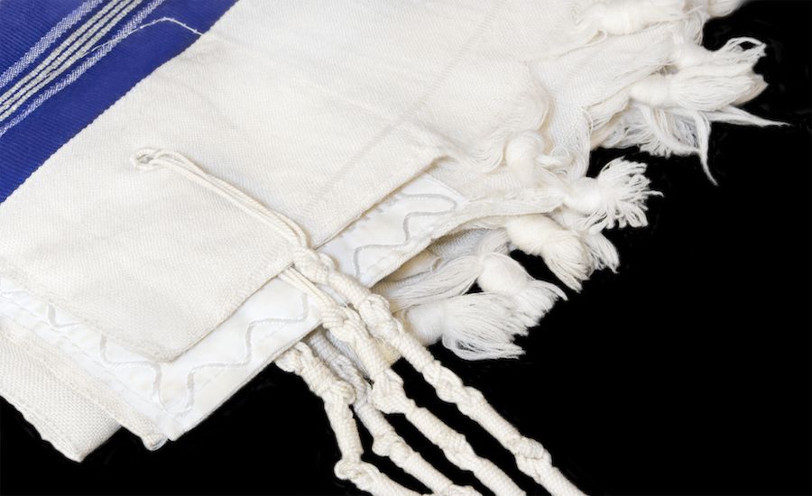A prayer shawl or tallit.