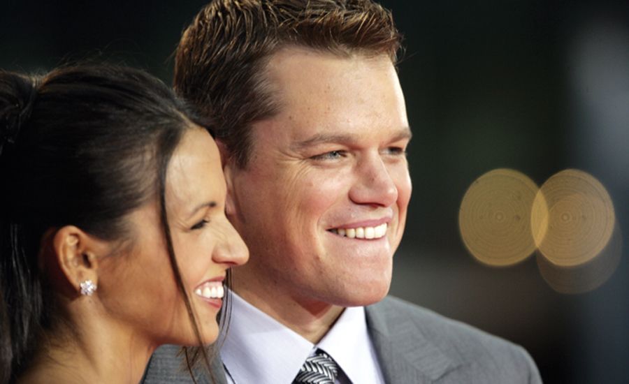 Actor Matt Damon and his wife, Luciana, who met at a Miami club called Crobar