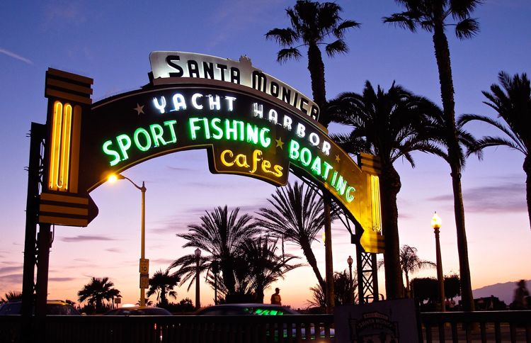 Guideposts: The now familiar entry arch to the Santa Monica pier, frequently seen in movies and television programs