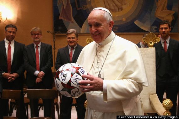 Pope Francis likes soccer