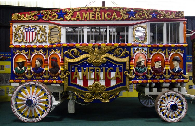 Guideposts: A restored 19th-century circus wagon at the Circus World Museum in Baraboo, Wisconsin
