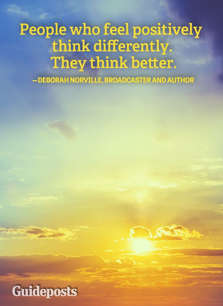 Positive Quote Deborah Norville think better differently