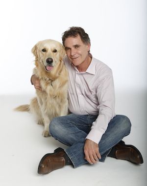 Edward Grinnan and his golden retriever, Millie.