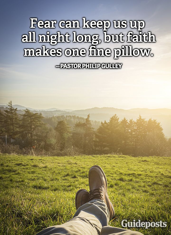 Faith quote Philip Gulley fear fine pillow
