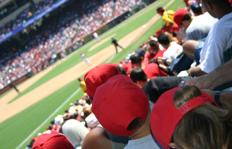 Guideposts: A packed ballpark cheers on the home team during a playoff game.