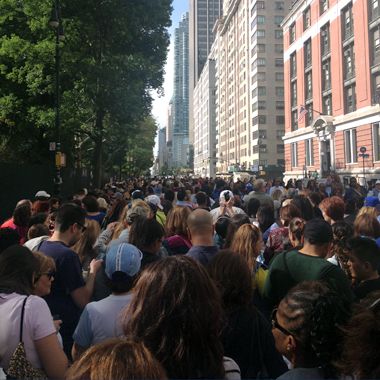 Guideposts: The line to see Pope Francis in Central Park, New York City