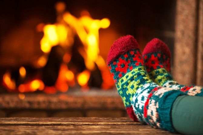 We dig out our woolens and parkas and warm up by the fire.