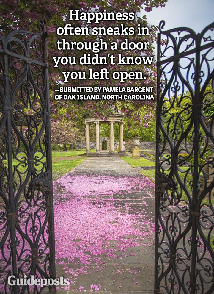 Happiness Quote Pamela Sargent open door