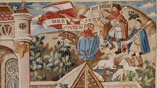 Tapestry detail from Burrell Collection, Glasgow, Scotland/Bridgeman