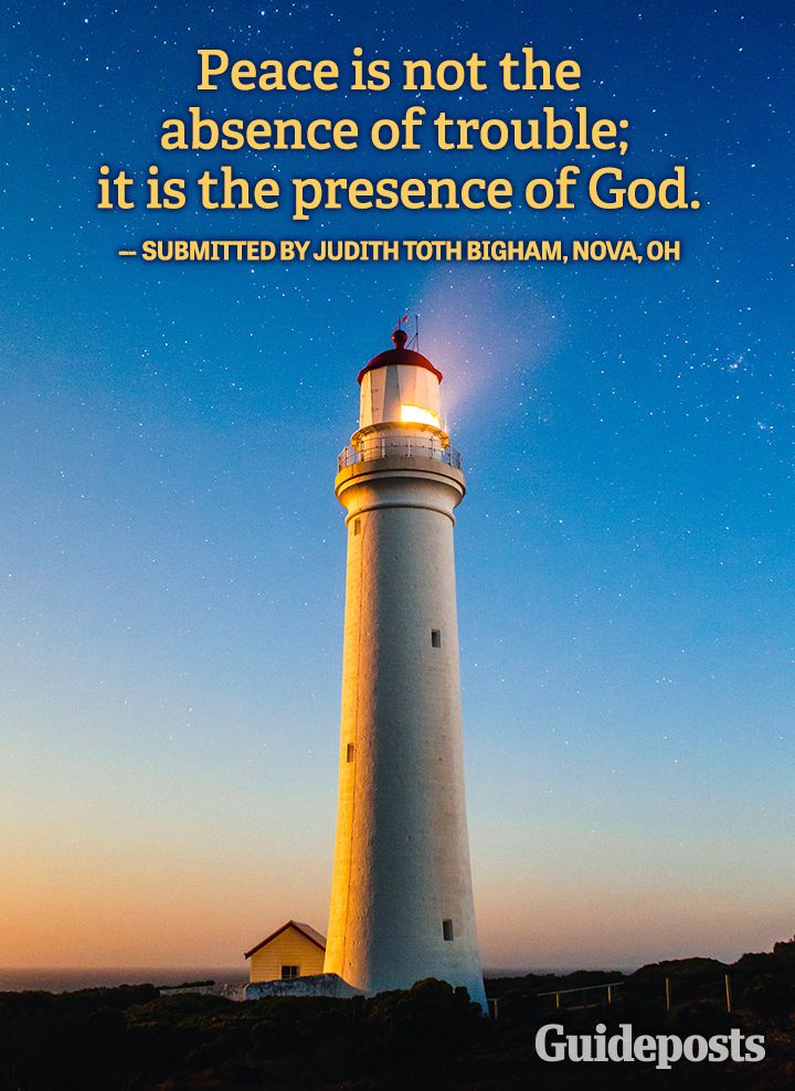 Quote Peace is the Presence of God  Judith Toth Bigham