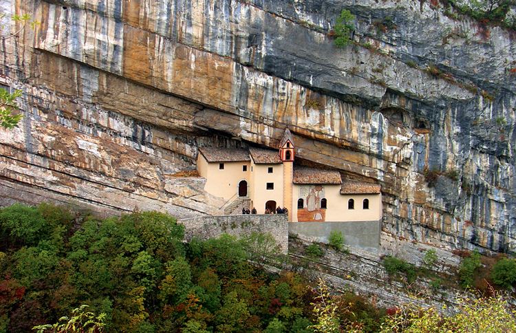 The Hermitage of San Colombano monastery in Trambileno, Italy