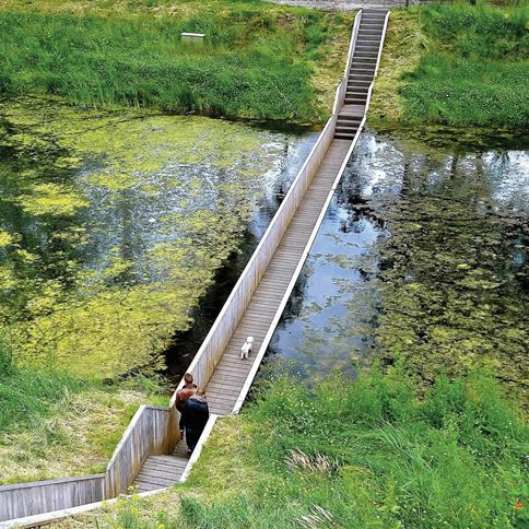 The Moses Bridge, Fort de Roovere in the Netherlands