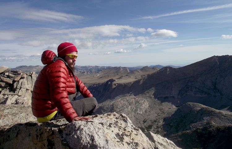 Guideposts: Nate Thompson at East Temple Peak in Wyoming's Wind River Range