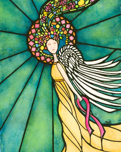 Guideposts: The angel painting that Renee gave her sister when she was diagnosed with cancer