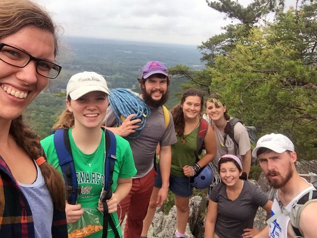 Guideposts: Nate and friends from a climbing class  in South Carolina