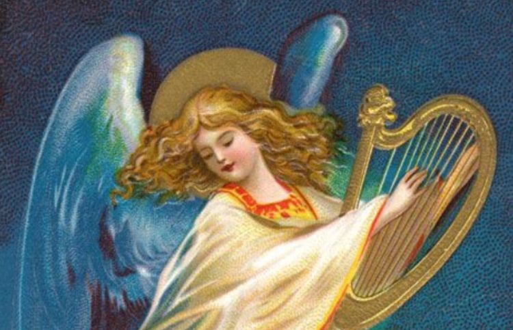 Angel with a harp
