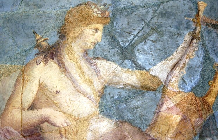 Painting of Apollo playing the lyre.