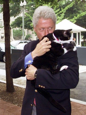 Guideposts: Bill Clinton holds his cat, Socks