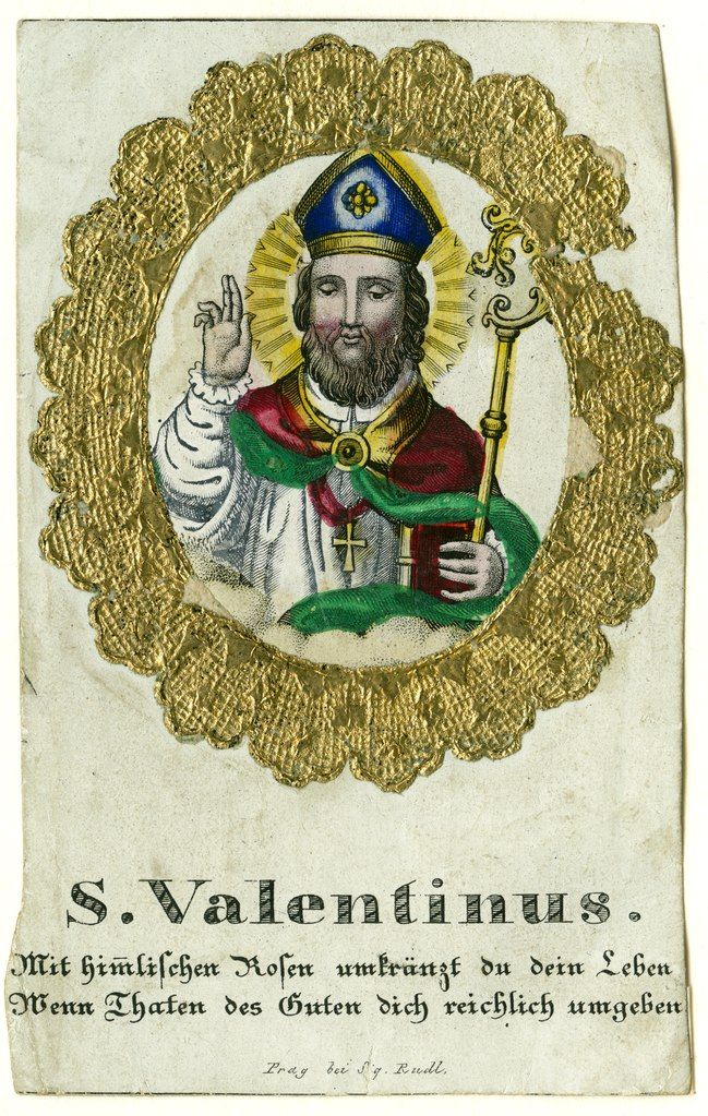 Artistic sketch of Saint Valentine
