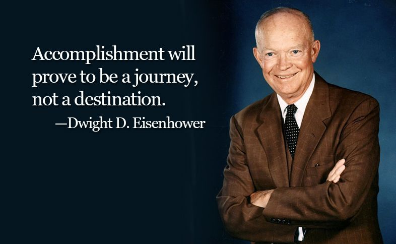Photo of Dwight D. Eisenhower with a presidents day quote