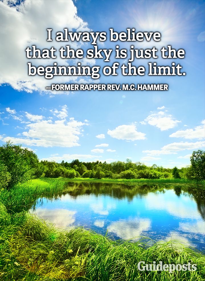 sky the limit positive quote MC Hammer