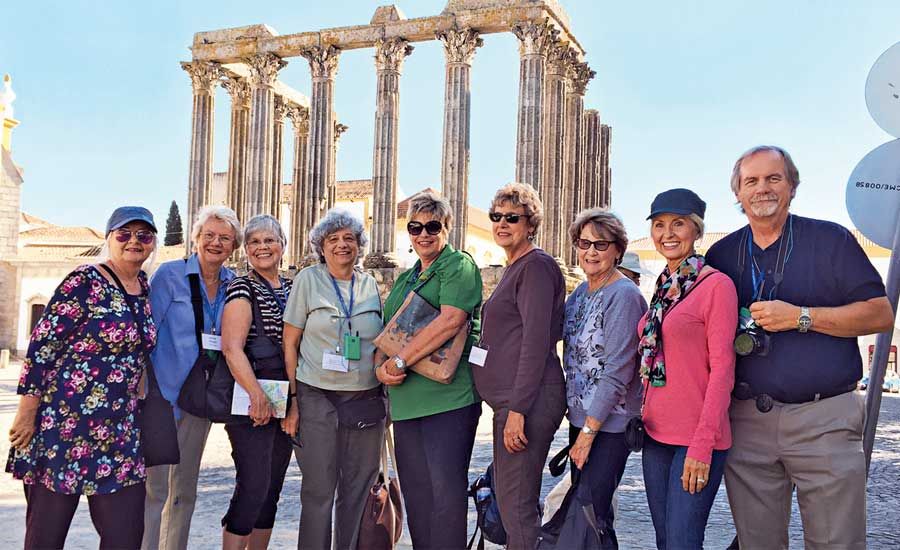 Guideposts: Maggie (second from left) and her travel companions on a Guideposts tour of Portufgal