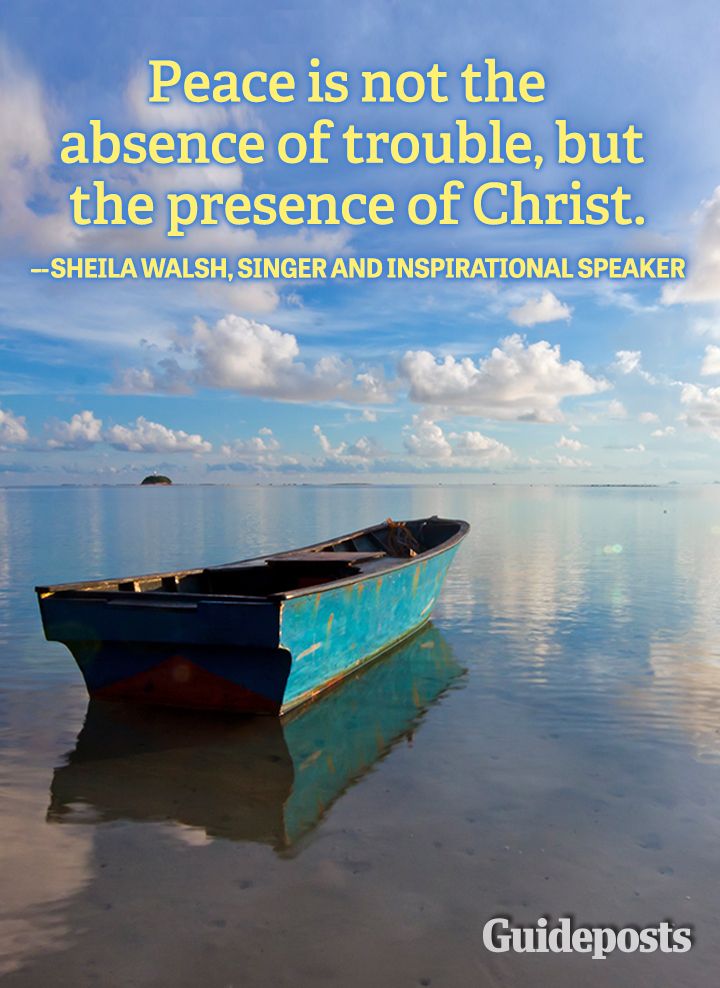 Peace quote trouble Christ Sheila Walsh