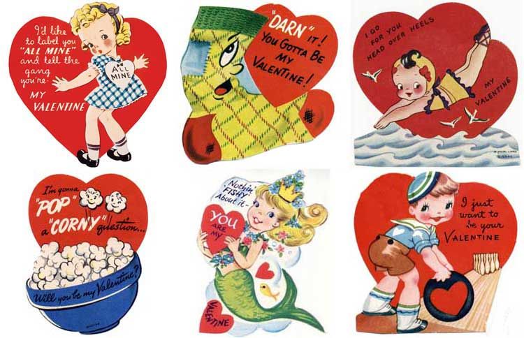 Vintage Valentine's cards are popular with collectors