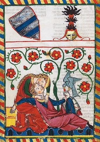 Guideposts: A depiction of courly love, a theme found in Geoffrey Chaucer's work