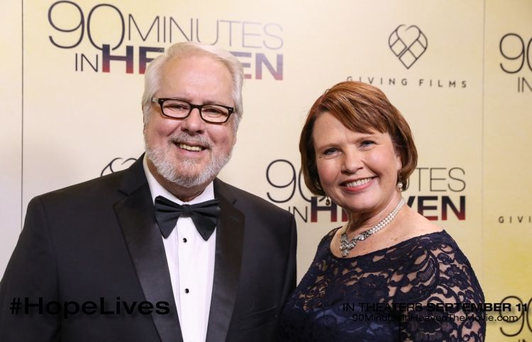 Don Piper and his wife Eva at the Premiere of 90 MInutes in Heaven