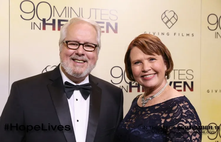 Don Piper and his wife Eva at the Premiere of 90 MInutes in Heaven