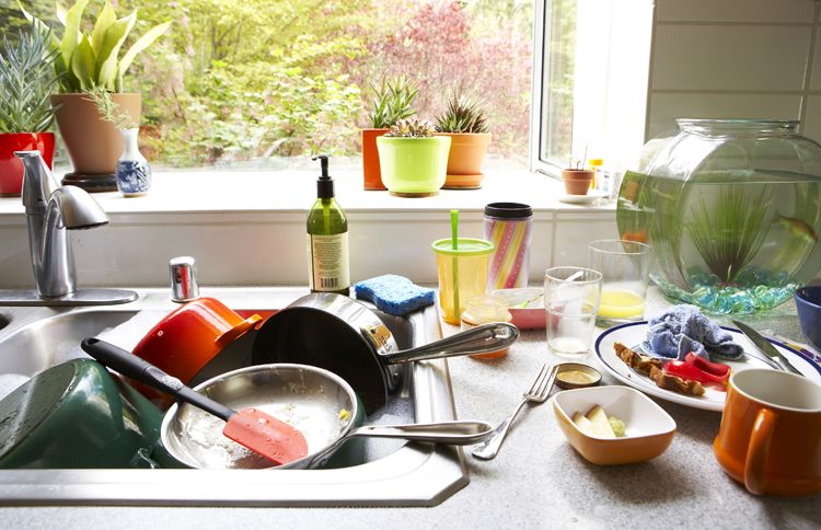 Guideposts: A sink full of dirty dishes, waiting for someone to wash them