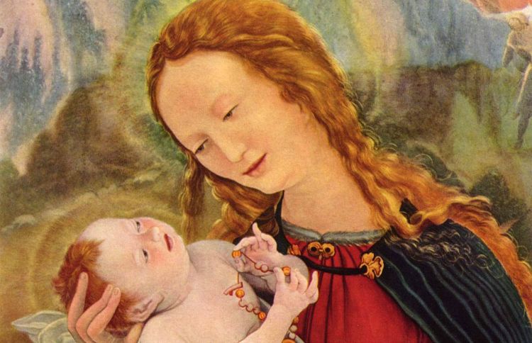 Guideposts: An artist's rendering of the Virgin Mary hold the Baby Jesus in her arms lovingly