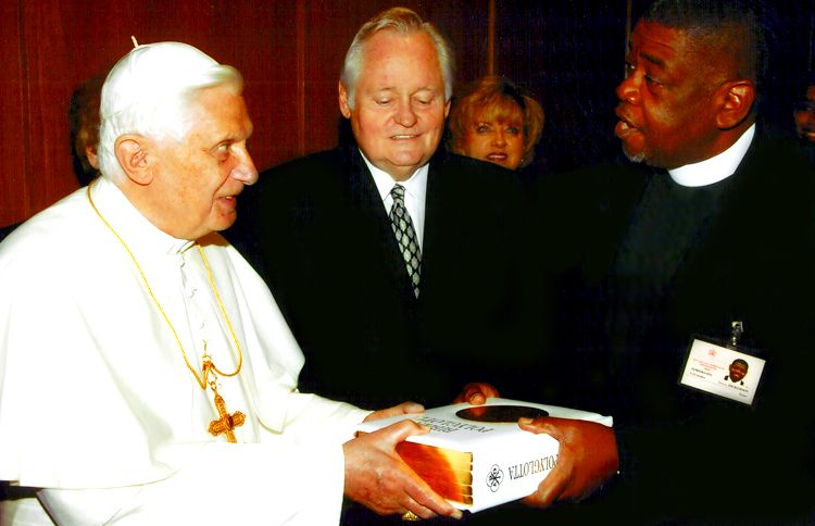 Guideposts: Pope Benedict XVI is presented with the Biblia Polyglotta