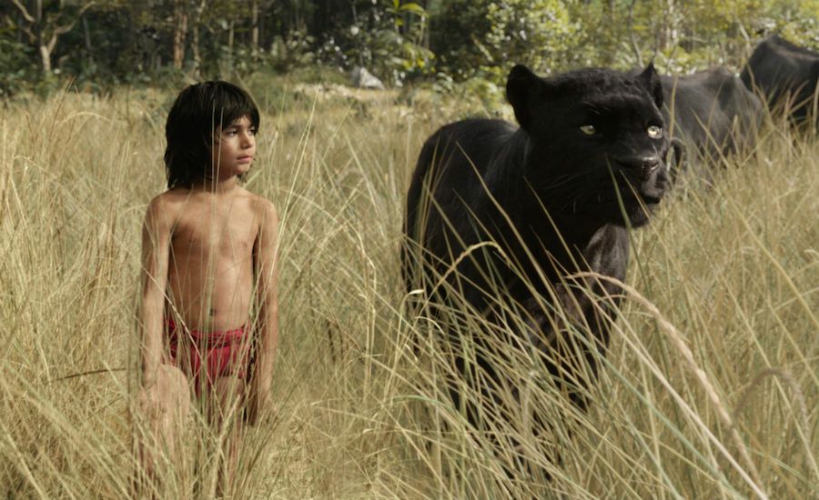 Mowgli and Bagheera in Disney's "The Jungle Book"