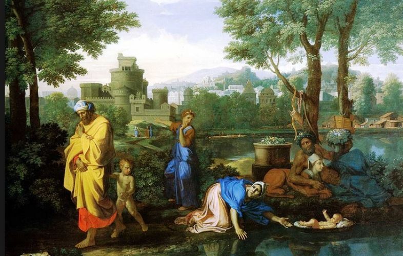 Baby Moses Saved from the River. 1654