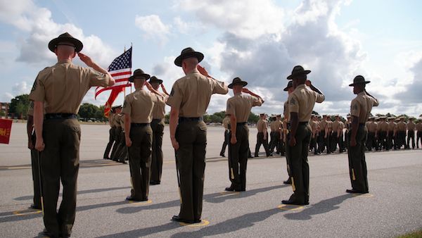 U.S Marine Corps graduation ceremony.