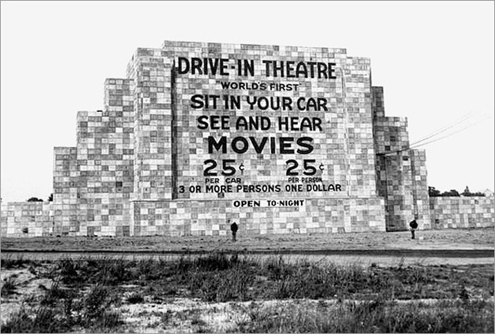 first drive-in movie theater, the brainchild of Richard M. Hollingshead, Jr.