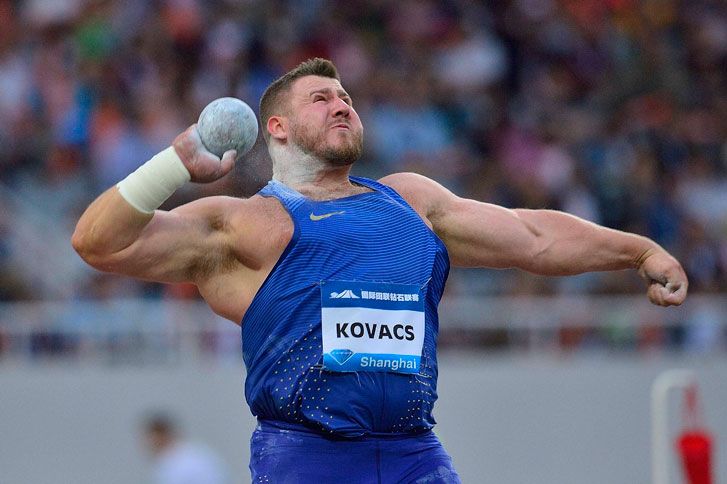 Joe competes in the Men's Shot Put during the IAAF Diamond League 2016 on May 14, 2016, in Shanghai, China.