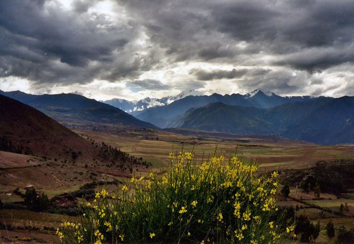The Sacred Valley, an area in the Andean Highlands that was considered the heart of the Inca Empire