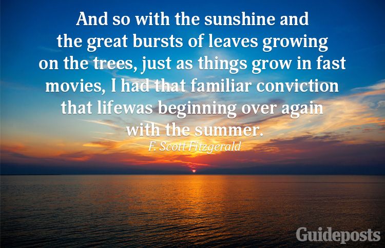 A summer quote from F. Scott Fitzgerald