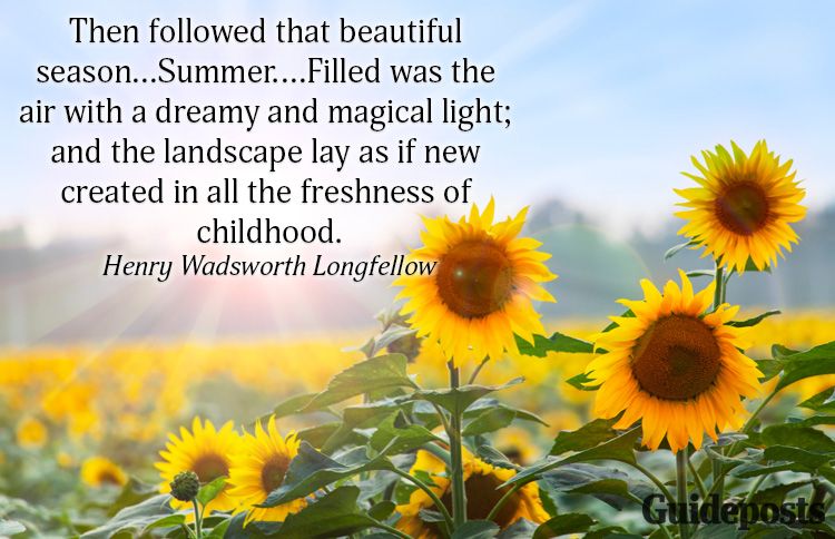 A summer quote from Henry Wadsworth Longfellow