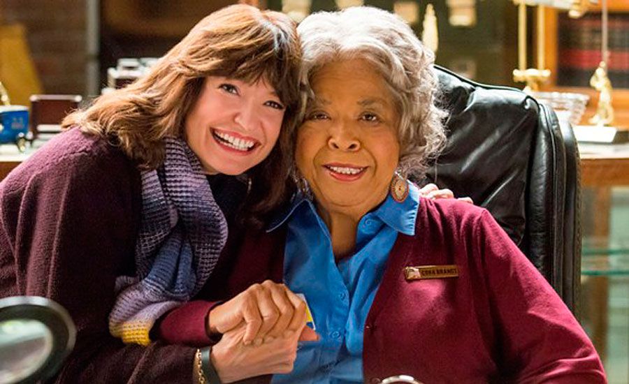 Martha Williamson with "Touched by an Angel" star Della Reese