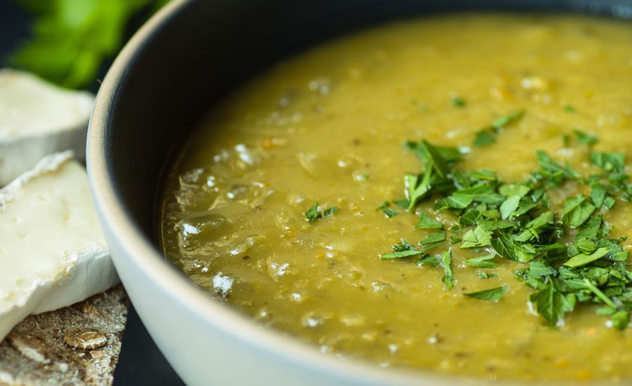 A bowl of split-pea soup