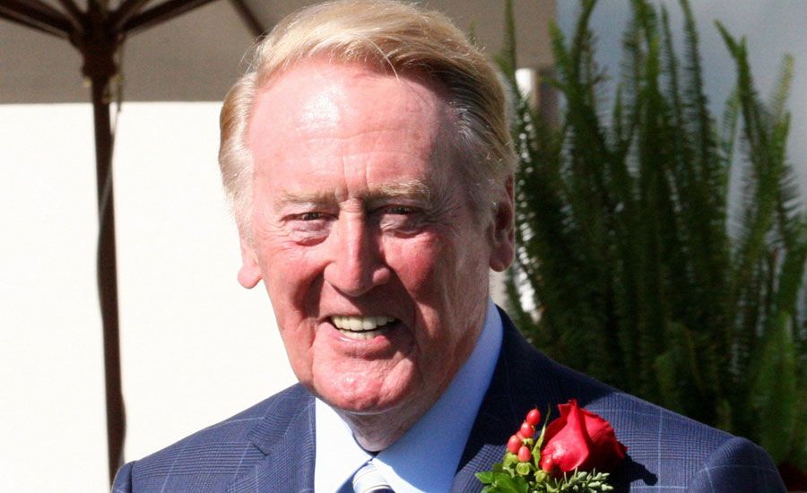 Vin Scully, longtime play-by-play announcer for the Los Angeles Dodgers