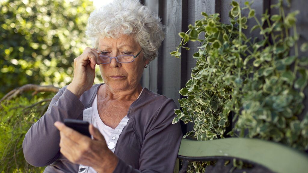 Grandma texting.