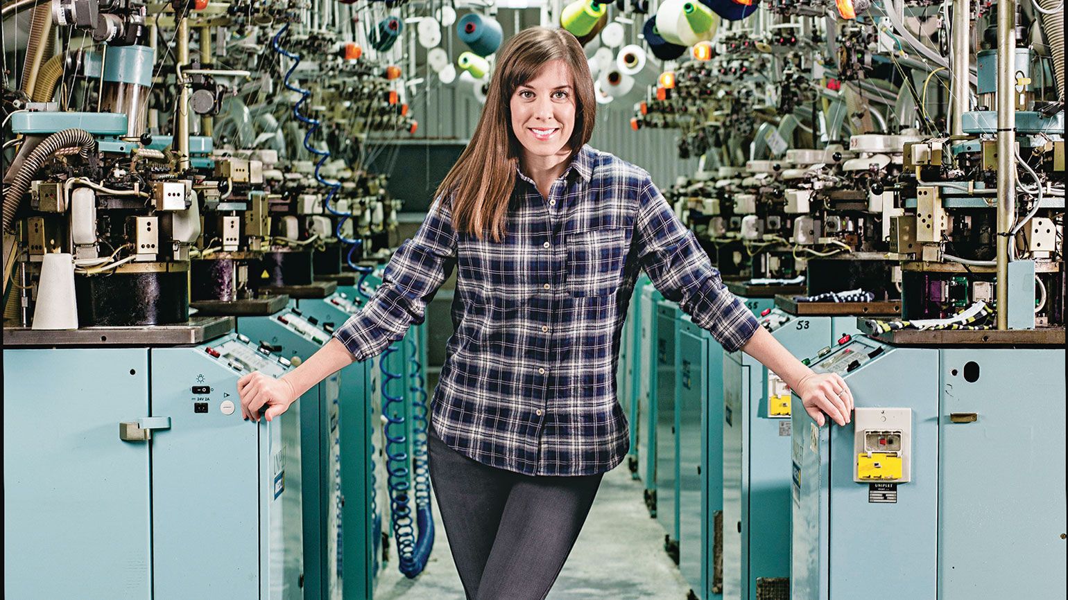 Gina Locklear oversees every step of sock manufacturing at the Emi-G Knitting mill