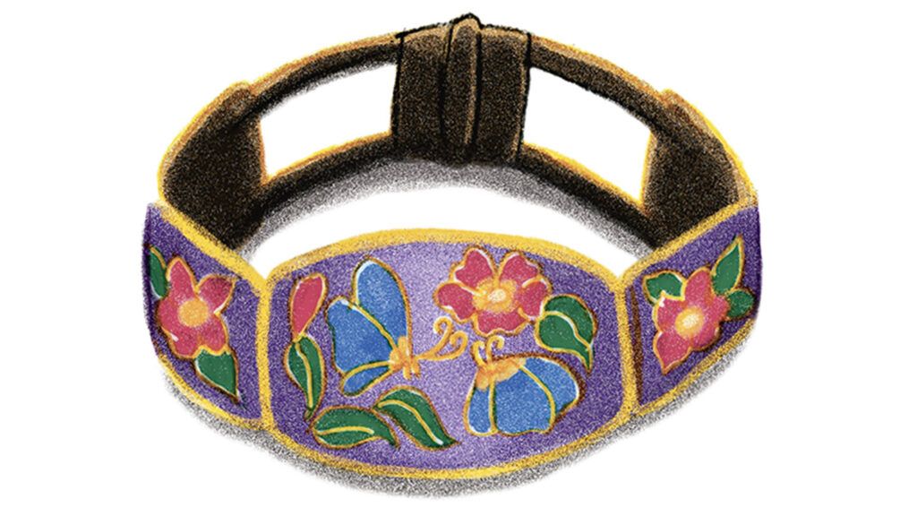 An artist's rendering of Jan's reminder bracelet